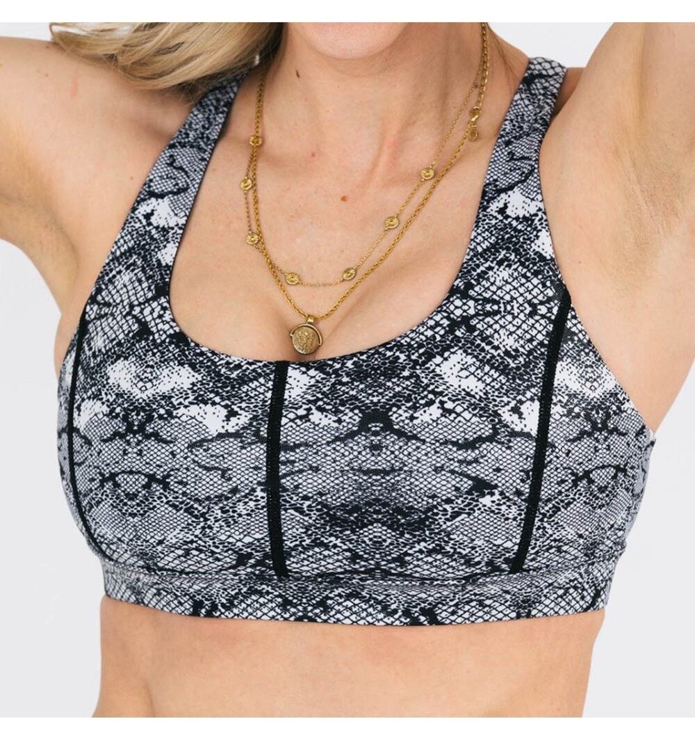 Zyia Active Cobra Metallic adjustable sports bra women’s size M